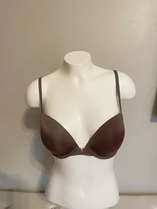 $50 Victoria Secret Sexy Illusions Smooth Push Up Plunge Bra DARK IRON 32C 32D - Picture 1 of 7