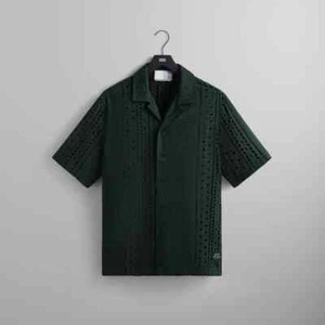 Nuevo Kith Algodón Ojales Thompson Cuello de Campamento Camisa Estadio Pequeña - Imagen 1 de 4