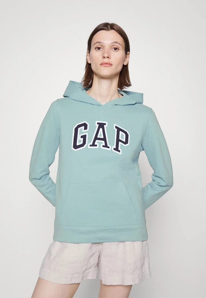 GENUINE GAP  Women's Logo Hoodie Blue Fleece Lightweight  SiZE MEDIUM