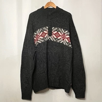Suéter IZOD Mezcla de Lana Isla Justa Vacaciones de Navidad Grueso Abuelo Para Hombre 3XLT Foto 1 de 4