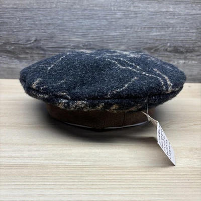 TweeTops Sombrero Boina Ajustado Mujer Gris Medio Negro Forrado Vellón Imitación Gamuza Banda Foto 1 de 4