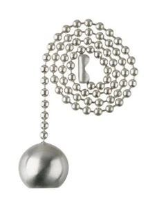 Ceiling Fan Silver Pull Chain Ball Brushed Nickel Westinghouse 77217 - Picture 1 of 3