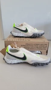 Women’s Nike Waffle Racer Crater 'Pale Ivory Electric Green CT1983-102  Size 6.5 - Picture 1 of 8