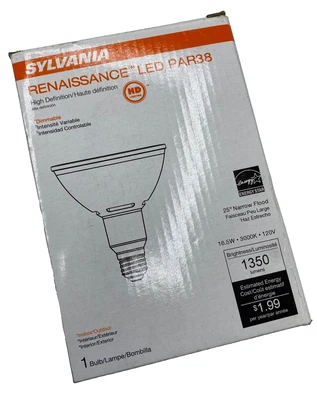 SYLVANIA RENAISSANCE LED PAR38 LIGHT, LAMP, BULB 1350 LUMENS 120VAC 16.5W - Image 1 of 4
