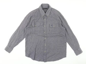 Pegasus Men's Blue Check Long Sleeve Button-Down Shirt - Picture 1 of 12