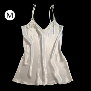 Oscar de La Renta Satin Slip Dress In Ivory - MEDIUM   - Picture 1 of 16