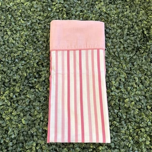Funda de Almohada Vintage Sin Hierro Rosa Rayas (1) Algodón Poli EE. UU. - Imagen 1 de 4