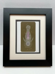 Charley Harper (Charles) gerahmte Kunstkarte Museum Glas MAMATEE SEEKUH - Bild 1 von 2