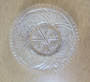 Vintage Anchor Hocking Star of David 8" Serving Bowl Glass - Picture 1 of 5