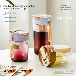 with Handle Coffee Cold Brew Pot Large Capacity Water Bottle Summer - Picture 1 of 10