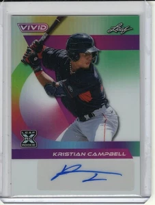 2024 LEAF VIVID KRISTIAN CAMPBELL ROOKIE/RC AUTO #5/6 - Bild 1 von 2