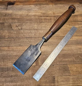 RARE Antique SLICK CHISEL 2-3/8" Timber Framing Chisel 1840s GW BRADLEY ☆USA - Bild 1 von 6