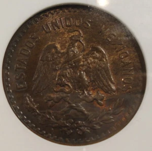 Mexico 1927 5 Centavos ANACS MS 62 Bn - Picture 1 of 4