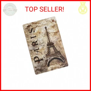 ARTCLUB Vintage Eiffel Tower Paris Metal Tin Sign Wall Decor - Picture 1 of 2