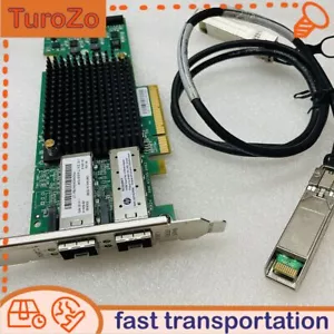 HP NC552SFP 10Gb 2-port Ethernet Server Adapter 614203-B21 614506-001 2* 1M SFP+ - Picture 1 of 3