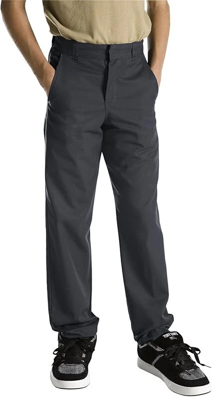 Dickies Boy's Classic Flat Front Pant, Charcoal - Image 1 of 1
