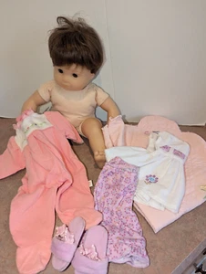 2011 American Girl Bitty Baby Brunette Hair Brown Eyes - Picture 1 of 7