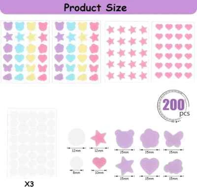 HXC 200pcs Pimple Patches Spot Patches Hydrocolloid Acne Patches Star Spot Treatment
