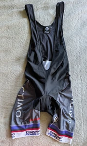 PACTIMO Padded Cycling Bib Shorts Mens M Black Gray Bicycle - Picture 1 of 6