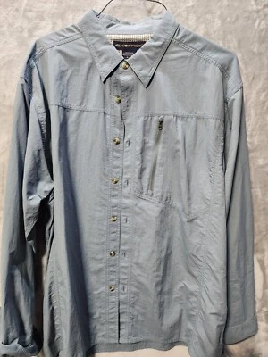 ExOfficio Men's Button Front Shirt Mens XL Long Sleeves Blue Breathable Gorpcore - Image 1 of 4
