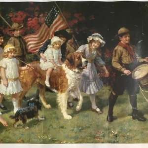 Impresión American Parade George Sheridan Knowles #2360 Aaron Ashley Saint Bernard - Imagen 1 de 14