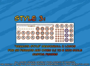 DragonBall Z Custom Logo Sticker für Figuren SH Figuarts SHF Größe STYLE 3 - Bild 1 von 12