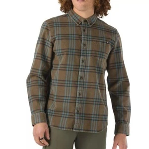 CAMISA VANS MORRIS DE FRANELA DE PESO PESADO A TOPE Marrón Talla L - Imagen 1 de 9