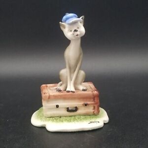 Vintage Authentic Lino Zampiva Signed Porcelain Figurine Cat Made in Italy