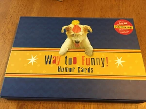 WAY TOO FUNNY HUMMOR CARDS - 4 Used 20 GREETING CARDS W/ ENVELOPES - Foto 1 di 4