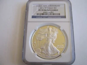2011-W , American Eagle , 25th Anniversary , NGC , PF 70 Ultra Cameo - Picture 1 of 4