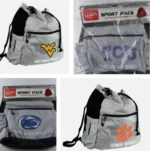 NEW! West Virginia Clemson Tiger Texas Christian University Drawstring Backpack - Picture 1 of 6