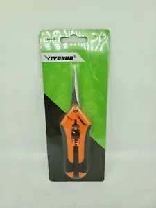 Gardening Lawn Hand Pruner Pruning Shear Curved Grass Scissor Precision Blade - Picture 1 of 5