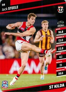 2024 St Kilda Saints AFL TeamCoach Card - Jack Steele - Picture 1 of 3