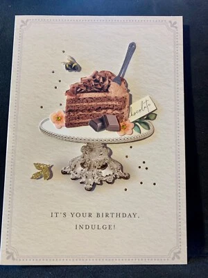 Happy Birthday Card! 3D Chocolate Lover's Cake Scene! - Image 1 of 4