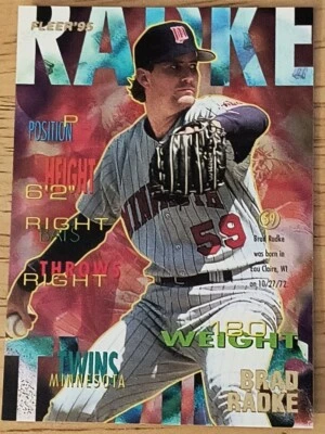 1995 Fleer Update #U-62 Brad Radke Minnesota Twins RC Rookie - Image 1 of 2