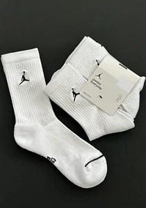 Nike Jordan Jumpman Everyday White 2 Pair Cushioned Crew Cotton Socks Xtra Lrg - Picture 1 of 11
