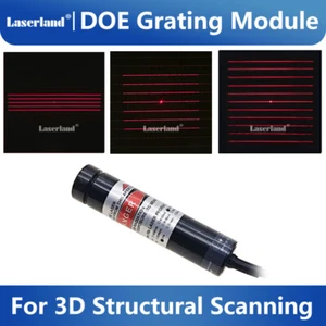 650nm Rojo 5/7/11 Líneas Paralelas DOE Difracción Rejilla Láser 3D Estructural - Imagen 1 de 11