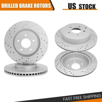 Rotores de freno delanteros traseros perforados para Infiniti Jx35 Qx60 Nissan Pathfinder Murano Foto 1 de 4