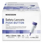 McKesson Safety Lancet 28 Gauge Needle 1.5 mm Depth 1 Box(s) 100 /Box