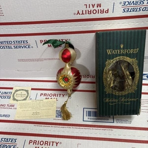 Waterford Holiday Heirlooms Star Cut Festive Reflector Glass Ornament 6.5” - Picture 1 of 6