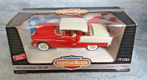 NIB ERTL American Muscle 1:18 1955 Collector's Edition Chevrolet Bel Air Red - Picture 1 of 4