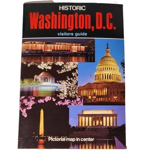 Historic Washington DC Visitors Guide 1983 Paperback Booklet Pictorial Map - Picture 1 of 10