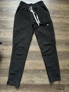 FIGS High-Waisted Yola Skinny Scrub Pants Black Size XS - Picture 1 of 4