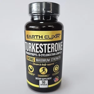 Earth Elixir Turkesterone 840 mg (90 Capsules) Std. to 10%, - Picture 1 of 12