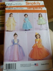 SIMPLICITY Sewing Pattern TODDLER COSTUME-1/2-2 NEW Princess costume - Picture 1 of 2