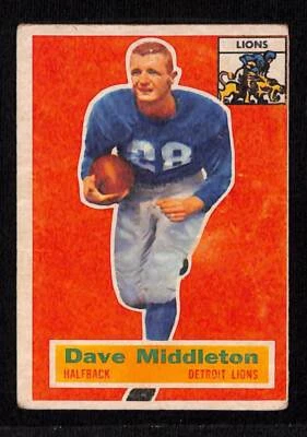 1956 Topps #68 Dave Middleton - Lions -VG+ No Creases - RC - Image 1 of 2