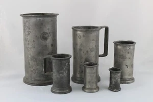 Antiguas MEDIDAS de Estaño FRANCIA Siglo XIX  Varios Fabricantes Chauvin Lebel - Foto 1 di 12