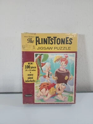 Rompecabezas Whitman vintage 1970 The Flintstones 100 piezas Fred Bam Bam Pebbles Foto 1 de 4