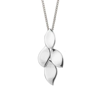 Che Scorre Petali Pendente a Goccia Argento Sterling 925 Marchiato Tutti Catena - Immagine 1 di 3