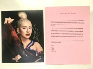 MULAN Film CHRISTINA AGUILERA signiert 8 x 10 Foto + Disney 2020 Promo NEU! - Bild 1 von 4
